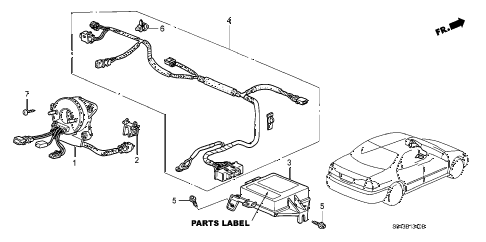 2001 accord LX(UL) 4 DOOR 4AT SRS UNIT diagram 2001 accord LX(UL) 4 DOOR 4AT SRS UNIT diagram