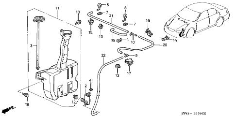 2001 accord LX(ABS) 4 DOOR 4AT WINDSHIELD WASHER diagram 2001 accord LX(ABS) 4 DOOR 4AT WINDSHIELD WASHER diagram