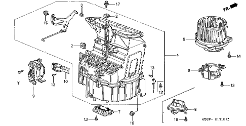 2000 accord EX 4 DOOR 5MT HEATER BLOWER diagram 2000 accord EX 4 DOOR 5MT HEATER BLOWER diagram