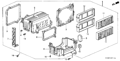 2000 accord DX 4 DOOR 5MT HEATER DUCT diagram 2000 accord DX 4 DOOR 5MT HEATER DUCT diagram