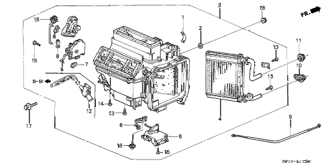 2000 accord DX 4 DOOR 4AT HEATER UNIT diagram 2000 accord DX 4 DOOR 4AT HEATER UNIT diagram