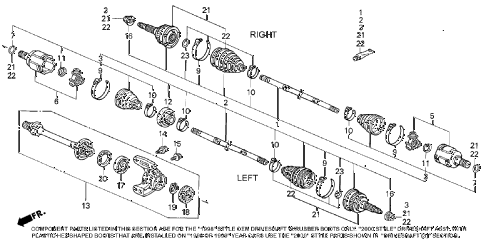 1998 accord DX 4 DOOR 4AT DRIVESHAFT (1) diagram 1998 accord DX 4 DOOR 4AT DRIVESHAFT (1) diagram