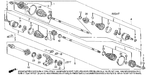 2001 accord EXL(LEATHER) 4 DOOR 5MT DRIVESHAFT (3) diagram 2001 accord EXL(LEATHER) 4 DOOR 5MT DRIVESHAFT (3) diagram