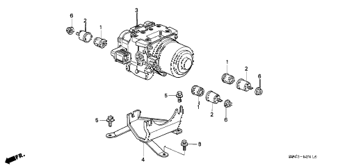 2000 accord EX 4 DOOR 5MT ABS MODULATOR diagram 2000 accord EX 4 DOOR 5MT ABS MODULATOR diagram
