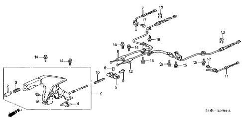 2000 accord EX 4 DOOR 5MT PARKING BRAKE diagram 2000 accord EX 4 DOOR 5MT PARKING BRAKE diagram