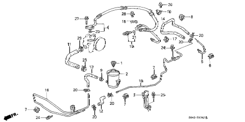 2001 accord EXL(LEATHER) 4 DOOR 5MT P.S. HOSES - PIPES diagram 2001 accord EXL(LEATHER) 4 DOOR 5MT P.S. HOSES - PIPES diagram
