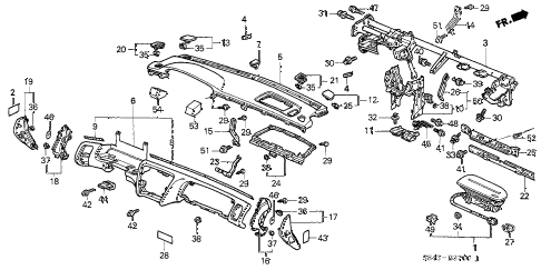 1998 accord LX 4 DOOR 4AT INSTRUMENT PANEL diagram 1998 accord LX 4 DOOR 4AT INSTRUMENT PANEL diagram