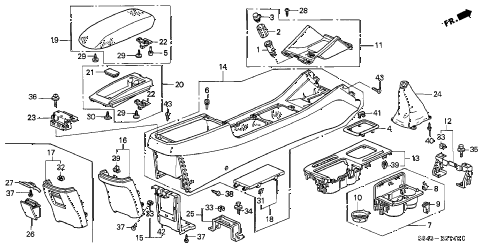 2001 accord VP 4 DOOR 4AT CONSOLE diagram 2001 accord VP 4 DOOR 4AT CONSOLE diagram