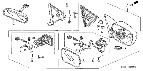 2000 accord LX(UL) 4 DOOR 4AT MIRROR (2) diagram 2000 accord LX(UL) 4 DOOR 4AT MIRROR (2) diagram