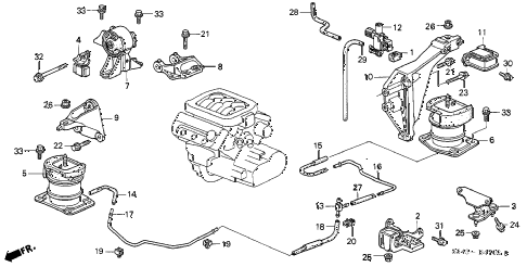 2001 Honda accord parts diagram