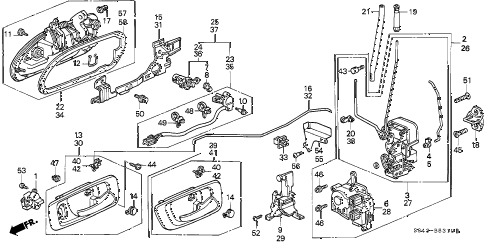 2001 accord EX 4 DOOR 5MT FRONT DOOR LOCKS diagram 2001 accord EX 4 DOOR 5MT FRONT DOOR LOCKS diagram