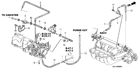 2000 accord EX 4 DOOR 5MT INSTALL PIPE - TUBING (1) diagram 2000 accord EX 4 DOOR 5MT INSTALL PIPE - TUBING (1) diagram