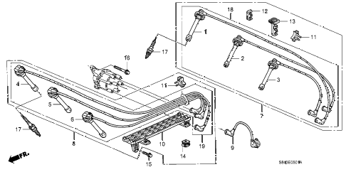 1996 Honda accord spark plug wire diagram #6