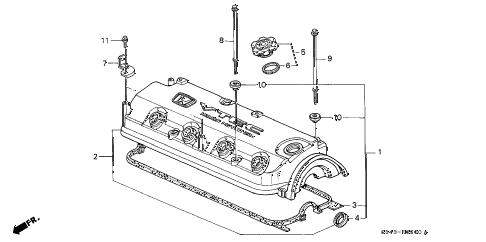 2001 accord LX 4 DOOR 4AT CYLINDER HEAD COVER diagram 2001 accord LX 4 DOOR 4AT CYLINDER HEAD COVER diagram