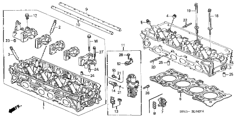 2001 accord EX-UL 4 DOOR 5MT CYLINDER HEAD diagram 2001 accord EX-UL 4 DOOR 5MT CYLINDER HEAD diagram