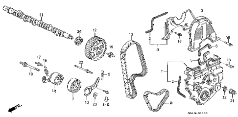 2001 accord EXL-UL(LEATHER) 4 DOOR 5MT CAMSHAFT - TIMING BELT diagram 2001 accord EXL-UL(LEATHER) 4 DOOR 5MT CAMSHAFT - TIMING BELT diagram