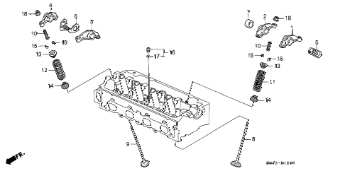 1998 accord DX 4 DOOR 4AT VALVE - ROCKER ARM (SOHC) (L4) diagram 1998 accord DX 4 DOOR 4AT VALVE - ROCKER ARM (SOHC) (L4) diagram