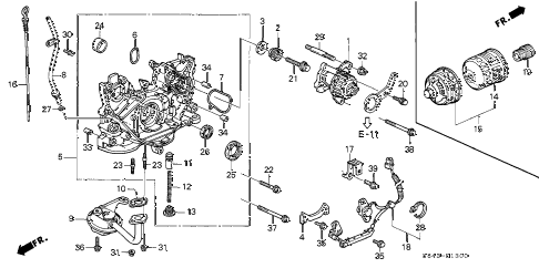 1998 accord EX-UL 4 DOOR 4AT OIL PUMP - OIL STRAINER (L4) diagram 1998 accord EX-UL 4 DOOR 4AT OIL PUMP - OIL STRAINER (L4) diagram
