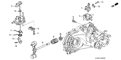 1998 accord DX 4 DOOR 5MT MT SHIFT ARM diagram 1998 accord DX 4 DOOR 5MT MT SHIFT ARM diagram