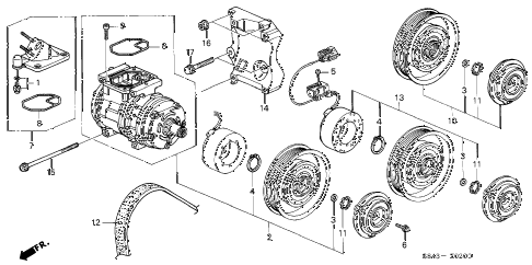 2001 accord DX 4 DOOR 4AT A/C COMPRESSOR diagram 2001 accord DX 4 DOOR 4AT A/C COMPRESSOR diagram