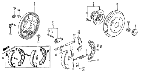 2002 accord SE 4 DOOR 4AT REAR BRAKE (DRUM) diagram 2002 accord SE 4 DOOR 4AT REAR BRAKE (DRUM) diagram