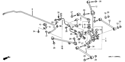 2002 accord LX(ABS SIDE SRS) 4 DOOR 4AT REAR LOWER ARM diagram 2002 accord LX(ABS SIDE SRS) 4 DOOR 4AT REAR LOWER ARM diagram