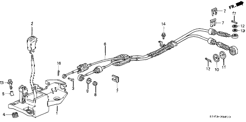 2002 accord EX(LEATHER) 4 DOOR 5MT SHIFT LEVER diagram 2002 accord EX(LEATHER) 4 DOOR 5MT SHIFT LEVER diagram