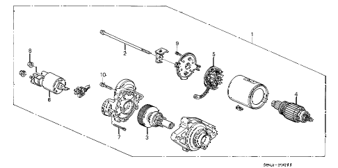 2002 accord LX(UL) 4 DOOR 4AT STARTER MOTOR (MITSUBA) diagram 2002 accord LX(UL) 4 DOOR 4AT STARTER MOTOR (MITSUBA) diagram