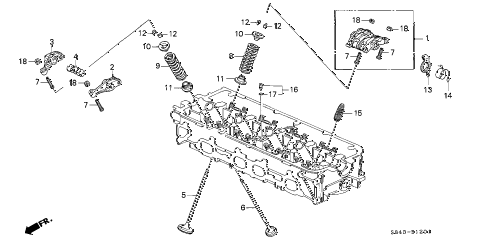 2002 accord LX(UL SIDE SRS) 4 DOOR 5MT VALVE - ROCKER ARM (VTEC) diagram 2002 accord LX(UL SIDE SRS) 4 DOOR 5MT VALVE - ROCKER ARM (VTEC) diagram