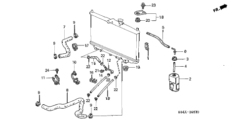 2002 accord SE(UL) 4 DOOR 4AT RADIATOR HOSE diagram 2002 accord SE(UL) 4 DOOR 4AT RADIATOR HOSE diagram