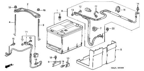 Honda accord battery bracket #2