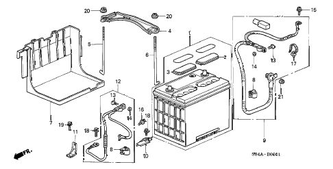 Honda accord battery bracket #6