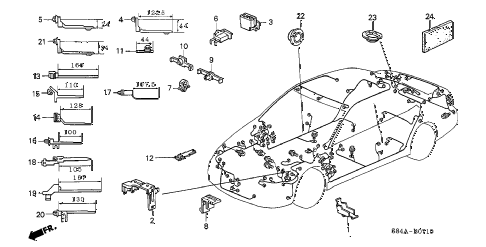 2002 accord SE(UL) 4 DOOR 4AT HARNESS BAND - BRACKET diagram 2002 accord SE(UL) 4 DOOR 4AT HARNESS BAND - BRACKET diagram