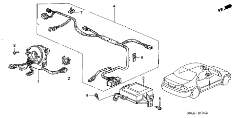 2002 accord LX 4 DOOR 5MT SRS UNIT diagram 2002 accord LX 4 DOOR 5MT SRS UNIT diagram