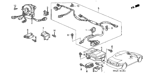 2002 accord EX 4 DOOR 4AT SRS UNIT (SIDE SRS) diagram 2002 accord EX 4 DOOR 4AT SRS UNIT (SIDE SRS) diagram