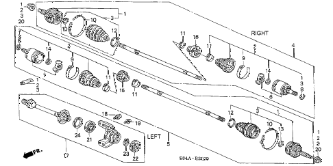 2002 accord LX(UL SIDE SRS) 4 DOOR 5MT DRIVESHAFT diagram 2002 accord LX(UL SIDE SRS) 4 DOOR 5MT DRIVESHAFT diagram