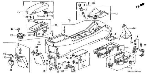 2002 accord SE 4 DOOR 4AT CONSOLE diagram 2002 accord SE 4 DOOR 4AT CONSOLE diagram