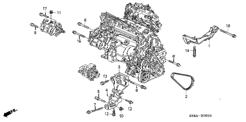 2002 accord EX(LEATHER) 4 DOOR 4AT ALTERNATOR BRACKET diagram 2002 accord EX(LEATHER) 4 DOOR 4AT ALTERNATOR BRACKET diagram