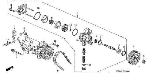2002 accord DX(SIDE SRS) 4 DOOR 5MT P.S. PUMP - BRACKET diagram 2002 accord DX(SIDE SRS) 4 DOOR 5MT P.S. PUMP - BRACKET diagram