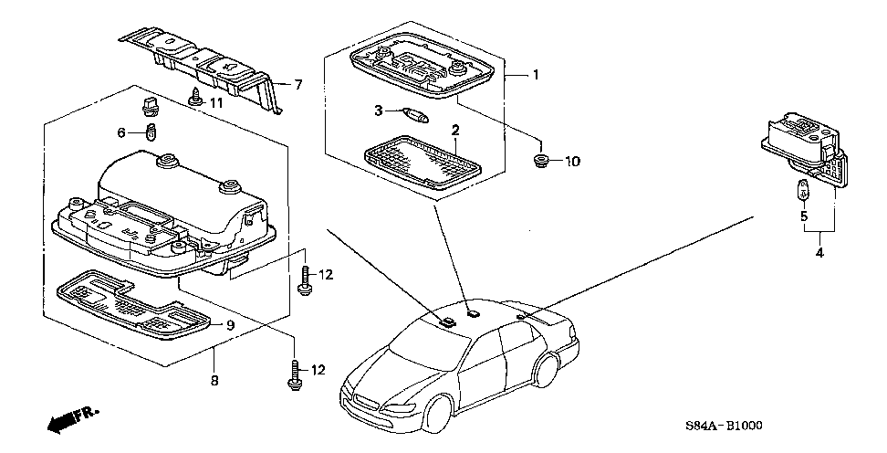 2002 Honda accord parts diagram #2