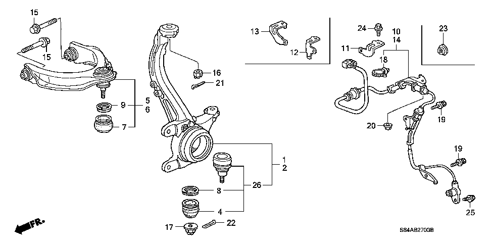 2002 Honda accord parts diagram #6