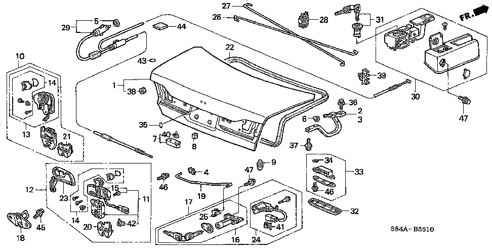 2002 Honda accord parts diagram #1