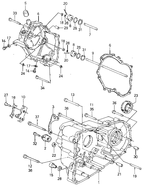 1981 civic **(1500) 3 DOOR HMT HMT TRANSMISSION HOUSING (2) diagram 1981 civic **(1500) 3 DOOR HMT HMT TRANSMISSION HOUSING (2) diagram