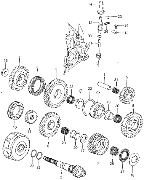 1981 civic **(1500) 3 DOOR HMT HMT COUNTERSHAFT (2) diagram 1981 civic **(1500) 3 DOOR HMT HMT COUNTERSHAFT (2) diagram