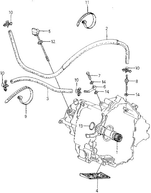 1981 civic ** 5 DOOR HMT HMT OIL COOLER HOSE - OIL STRAINER (2) diagram 1981 civic ** 5 DOOR HMT HMT OIL COOLER HOSE - OIL STRAINER (2) diagram