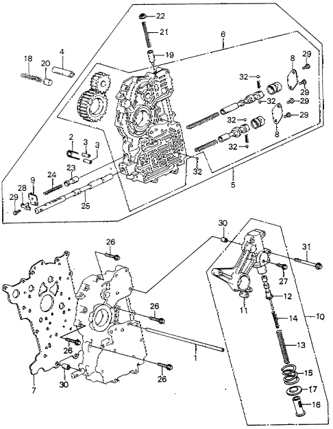 1981 civic **(1500) 3 DOOR HMT HMT MAIN VALVE BODY - REGULATORVALVE diagram 1981 civic **(1500) 3 DOOR HMT HMT MAIN VALVE BODY - REGULATORVALVE diagram