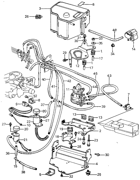 1983 civic FE(1300) 3 DOOR 5MT NO. 2 CONTROL BOX (5) diagram 1983 civic FE(1300) 3 DOOR 5MT NO. 2 CONTROL BOX (5) diagram
