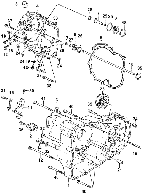 1983 accord LX 3 DOOR HMT HMT TRANSMISSION HOUSING ( 1983 accord LX 3 DOOR HMT HMT TRANSMISSION HOUSING (
