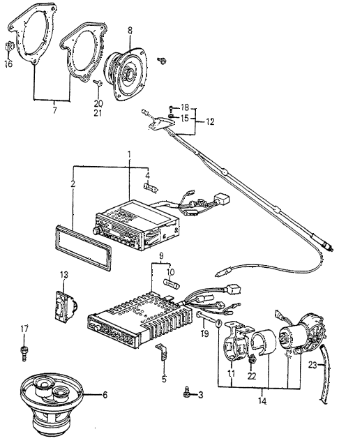 1983 accord SE 4 DOOR HMT RADIO diagram 1983 accord SE 4 DOOR HMT RADIO diagram