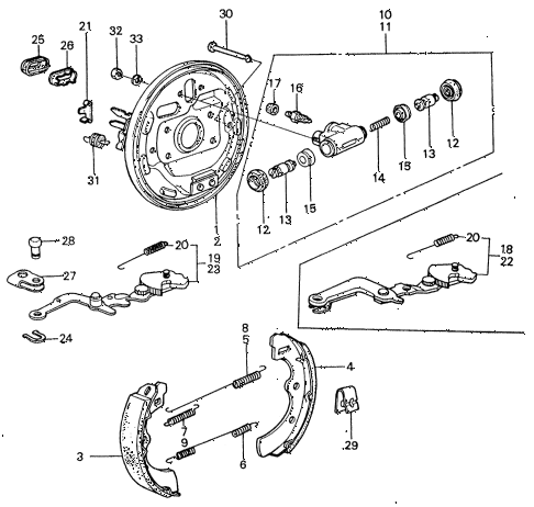 1983 civic **(1500) 4 DOOR 5MT REAR BRAKE SHOE diagram 1983 civic **(1500) 4 DOOR 5MT REAR BRAKE SHOE diagram